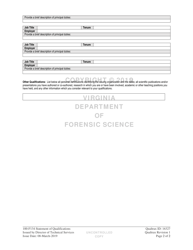 DFS Form 100-F134 Statement of Qualifications - Virginia, Page 2