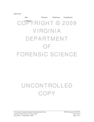 DFS Form 220-F201 Toxicology Training Program Documentation Form - Virginia, Page 2