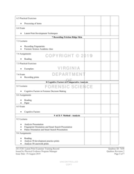 DFS Form 241-F201 Latent Print Examiner Training Record - Virginia, Page 3
