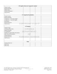 DFS Form 241-F401 Impressions Examiner Training Record - Virginia, Page 3