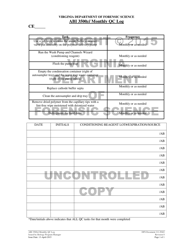 Document preview: DFS Form 211-F602 Abi 3500xl Monthly Qc Log - Virginia