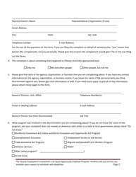 Equal Opportunity Discrimination Complaint Form - Virginia, Page 2