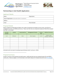 Form AGR-1181 Partnerships in Soil Health Application - Washington