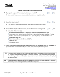 Form AGR2254 Section C Organic System Plan - Livestock Producers (Livestock Living Conditions) - Washington, Page 3