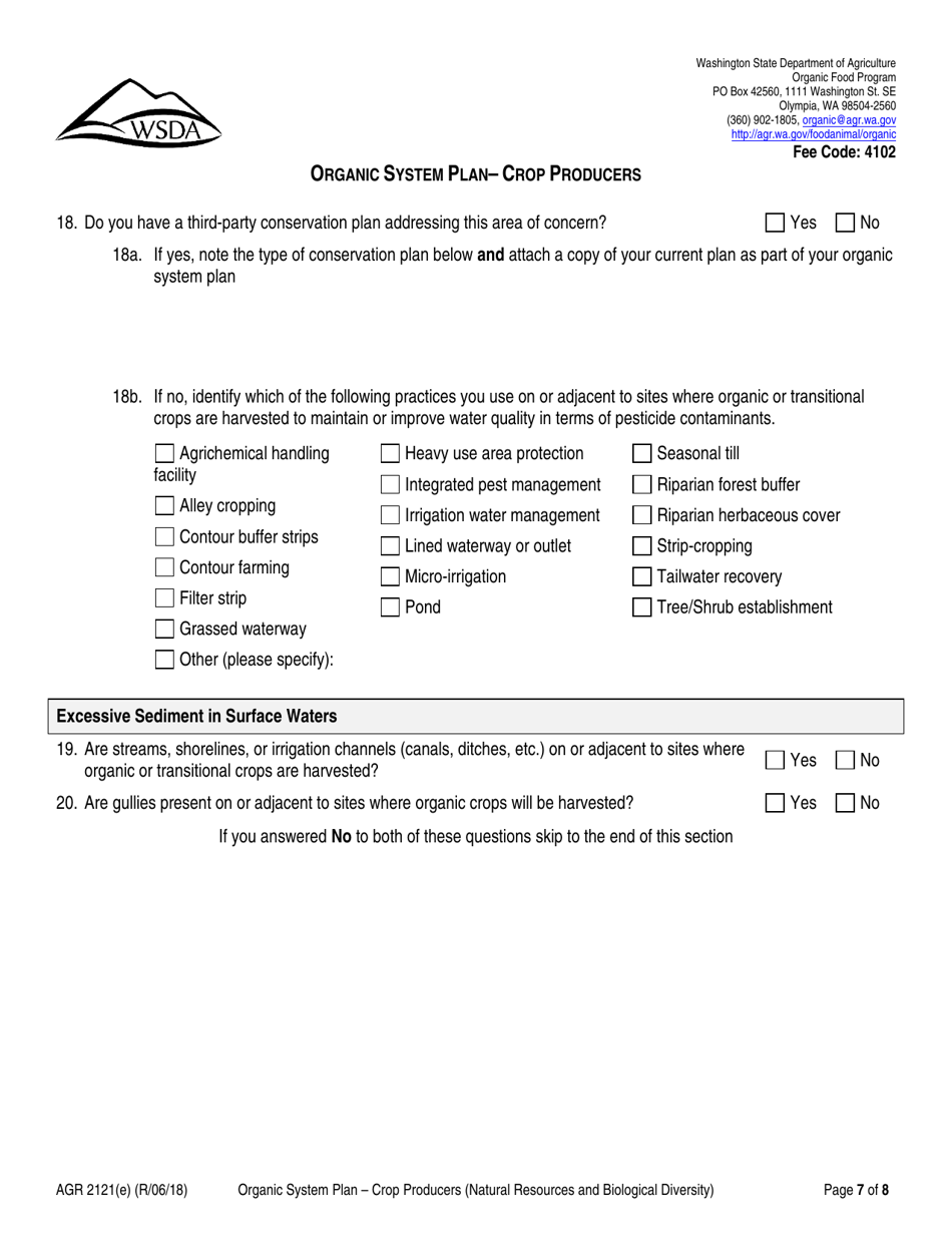 Form AGR2121 Section E - Fill Out, Sign Online And Download Printable ...