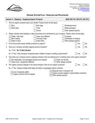 Form AGR2180 Organic System Plan - Handlers and Processors - Washington, Page 13