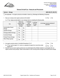 Form AGR2180 Organic System Plan - Handlers and Processors - Washington, Page 19