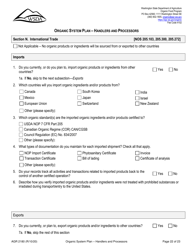 Form AGR2180 Organic System Plan - Handlers and Processors - Washington, Page 22