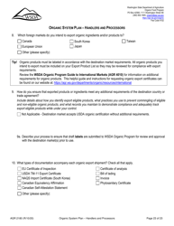 Form AGR2180 Organic System Plan - Handlers and Processors - Washington, Page 23