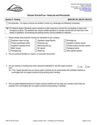 Form AGR2180 Organic System Plan - Handlers and Processors - Washington, Page 6