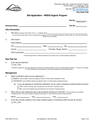 Form AGR2264 Site Application - Wsda Organic Program - Washington, Page 2