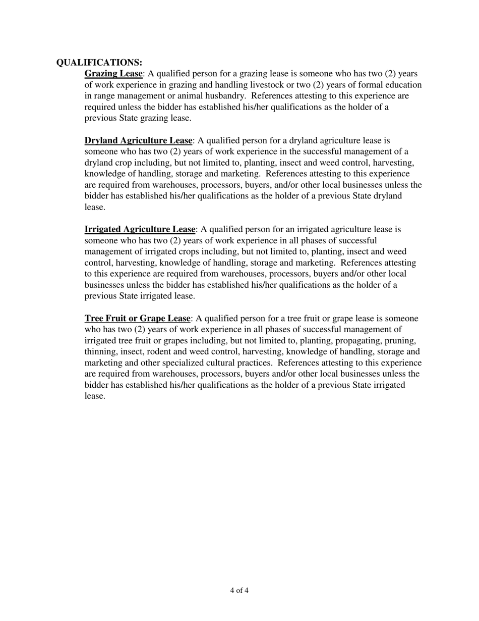 Bonus Bid Application - Washington, Page 4