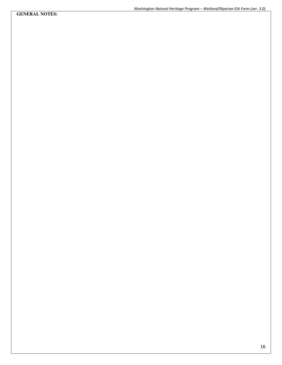 Wetland / Riparian Eia Form - Washington Natural Heritage Program - Washington, Page 16