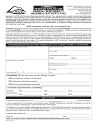 Document preview: Form AGR-4279 Commercial Pesticide Applicators Financial Responsibility Insurance Certificate (Fric) - Washington