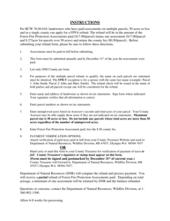 Forest Fire Protection Assessment (Ffpa) Refund Form - Washington, Page 2