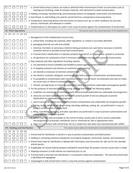 AGR Form 4397 Current Good Manufacturing Practices (Cgmp) Inspection Checklist for Animal Food Establishment - Sample - Washington, Page 4