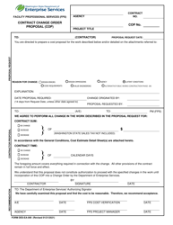 Form DES-EA-099 &quot;Contract Change Order Proposal (Cop) - Facility Professional Services (Fps)&quot; - Washington