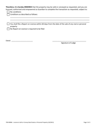 Form 700-00086 License to Sell or Convey Real Estate or Personal Property - Vermont, Page 2