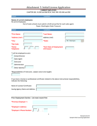 Attachment 5 Sample Initial Licensing Application - Washington, Page 3