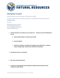 Document preview: Mooring Buoy Complaint - Washington