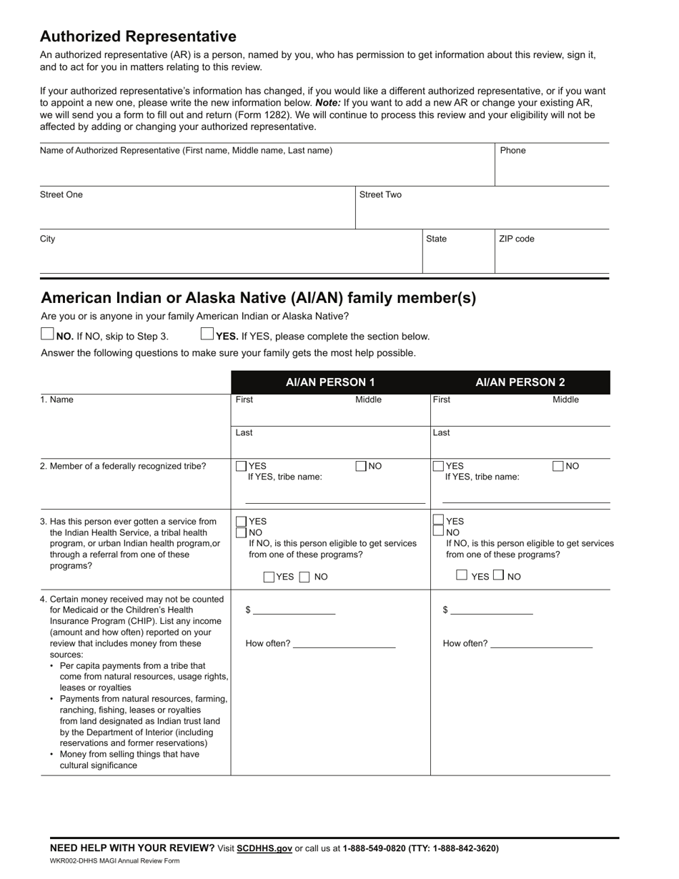 Form WKR002 Magi Annual Review Form - South Carolina, Page 4