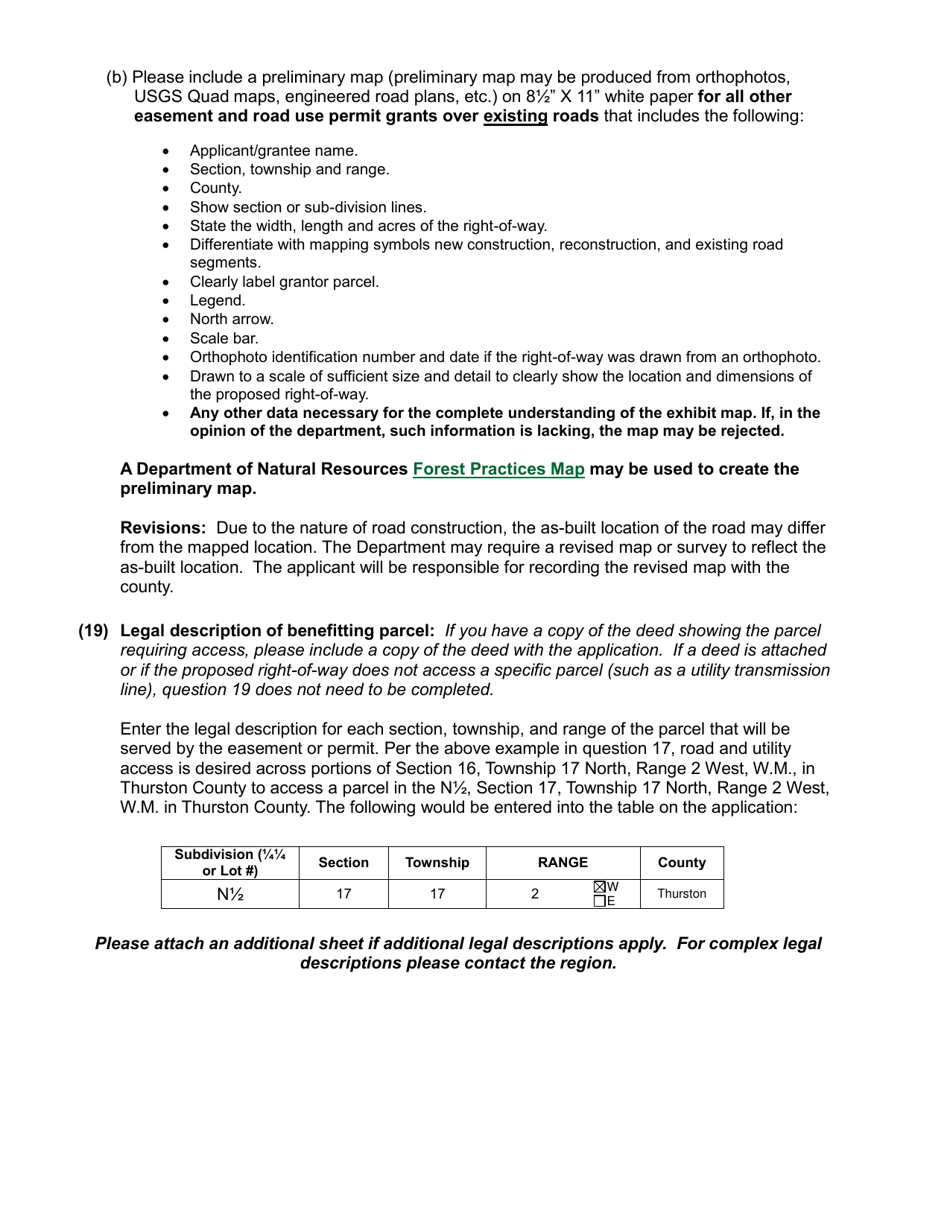Instructions for Right-Of-Way Application - Washington, Page 6