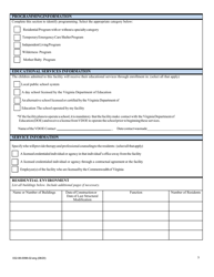 Form 032-08-0098-02-ENG Initial Application for a License to Operate a Children&#039;s Residential Facility (Crf) - Virginia, Page 3