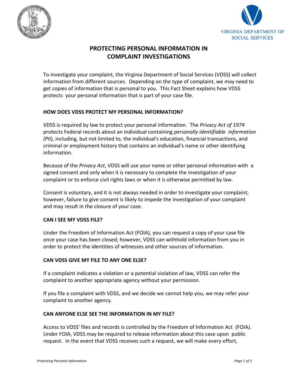 Information Privacy Complaint - Virginia, Page 7