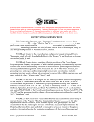 Forest Legacy Conservation Easement Deed - Washington