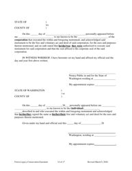 Forest Legacy Conservation Easement Deed - Washington, Page 14