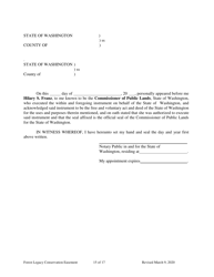 Forest Legacy Conservation Easement Deed - Washington, Page 15