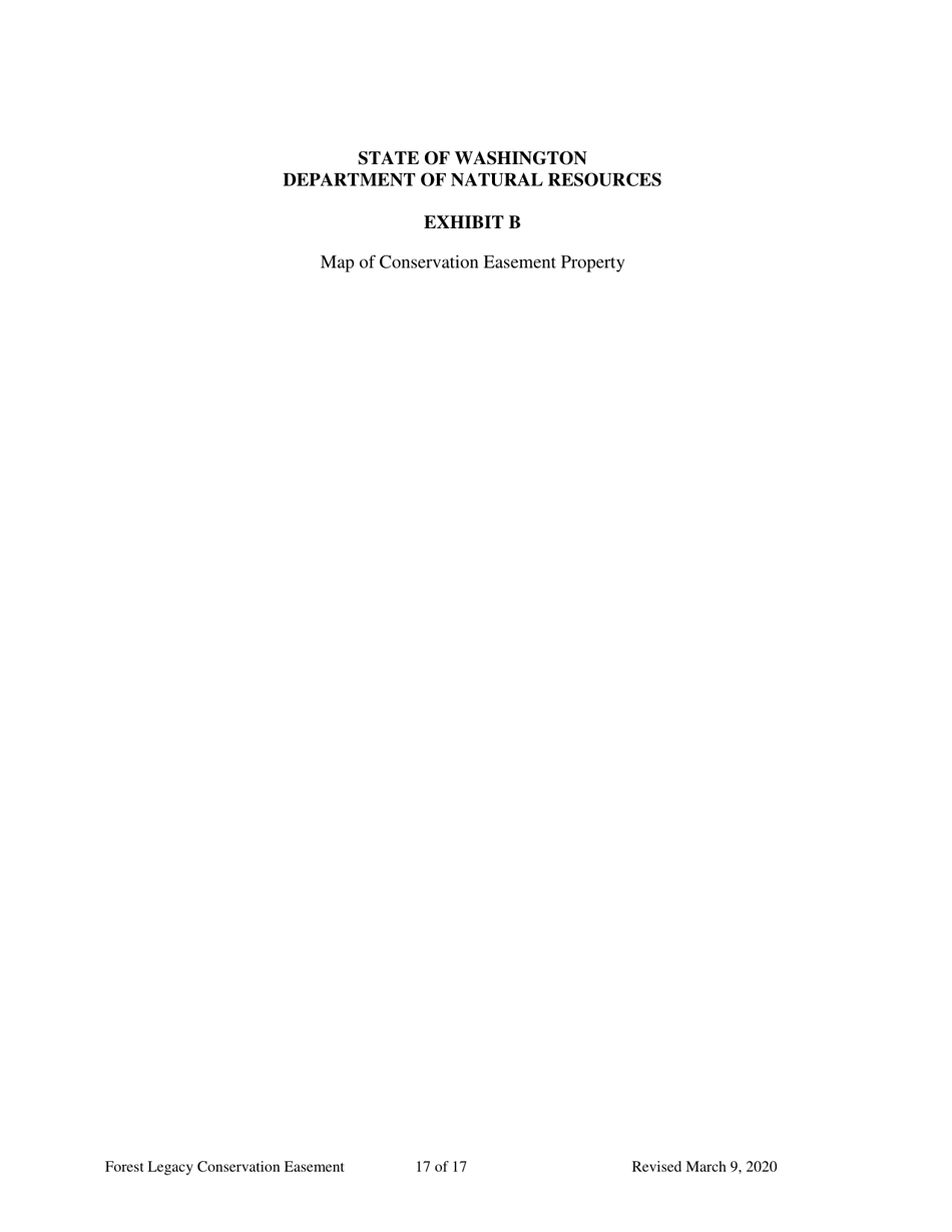 Forest Legacy Conservation Easement Deed - Washington, Page 17