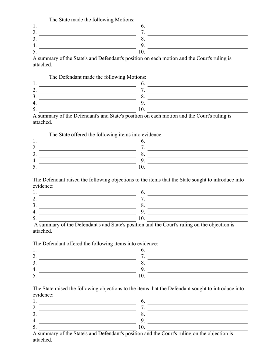 Magistrates / Municipals Return of Criminal Appeal - South Carolina, Page 3