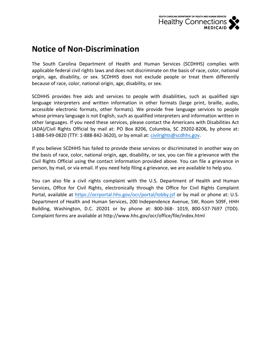 DHHS Form 207 Application for the Medically Indigent Assistance Program - South Carolina, Page 5