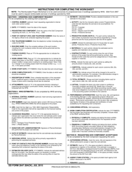 DD Form 2647 Reimbursable Project Worksheet, Page 2