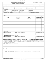 DD Form 2710 Prisoner Background Summary, Page 4