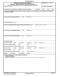 DD Form 2710 Prisoner Background Summary, Page 5