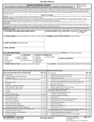 Document preview: DD Form 2807-1 Report of Medical History