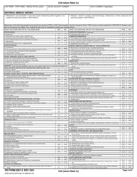 DD Form 2807-2 Accessions Medical Prescreen Report, Page 2