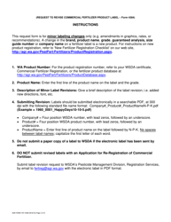 AGR Form 707-4384 Request to Revise Commercial Fertilizer Product Label - Washington, Page 2