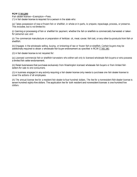 Form WDFW-802 Application for Fish Dealer License - Washington, Page 2