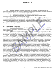 Appendix B Geoduck Harvesting Agreement and Contract of Sale - Sample - Washington, Page 6