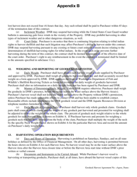 Appendix B Geoduck Harvesting Agreement and Contract of Sale - Sample - Washington, Page 7