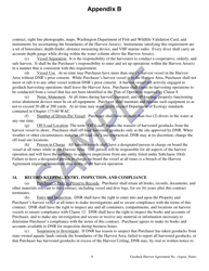 Appendix B Geoduck Harvesting Agreement and Contract of Sale - Sample - Washington, Page 8