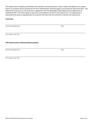 AGR Form 2320 Commodity Supplemental Food Program (Csfp) Subcontract - Washington, Page 4