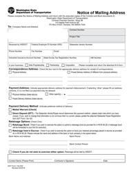 Document preview: DOT Form 134-049 Notice of Mailing Address - Washington