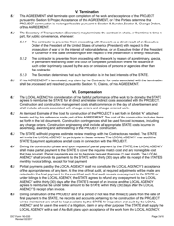 DOT Form 140-035 Local Agency Agreement for State Ad and Award - Washington, Page 3