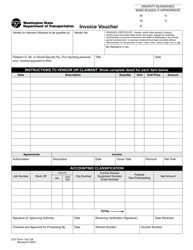 Document preview: DOT Form 134-139 Invoice Voucher - Washington