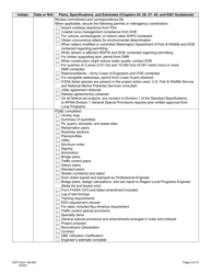 DOT Form 140-552 Project Development Checklist - Washington, Page 5