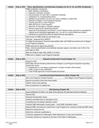 DOT Form 140-552 Project Development Checklist - Washington, Page 6